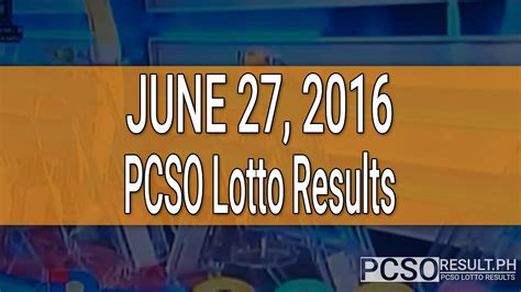 SWERTRES RESULT June 27 2016 .
